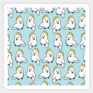 Cute White Cockatoo  Pattern Sticker